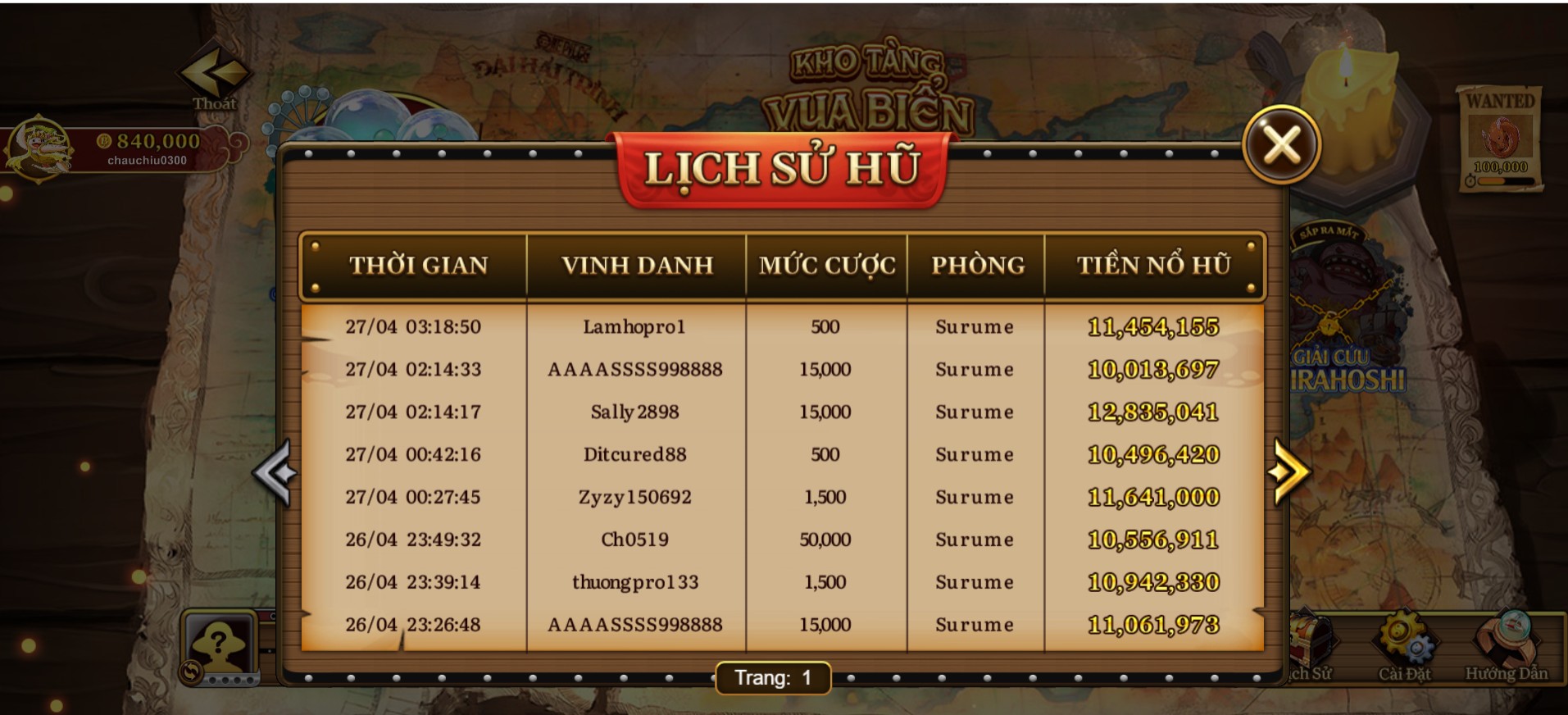 Luyện tập để nâng cấp kỹ năng săn mồi