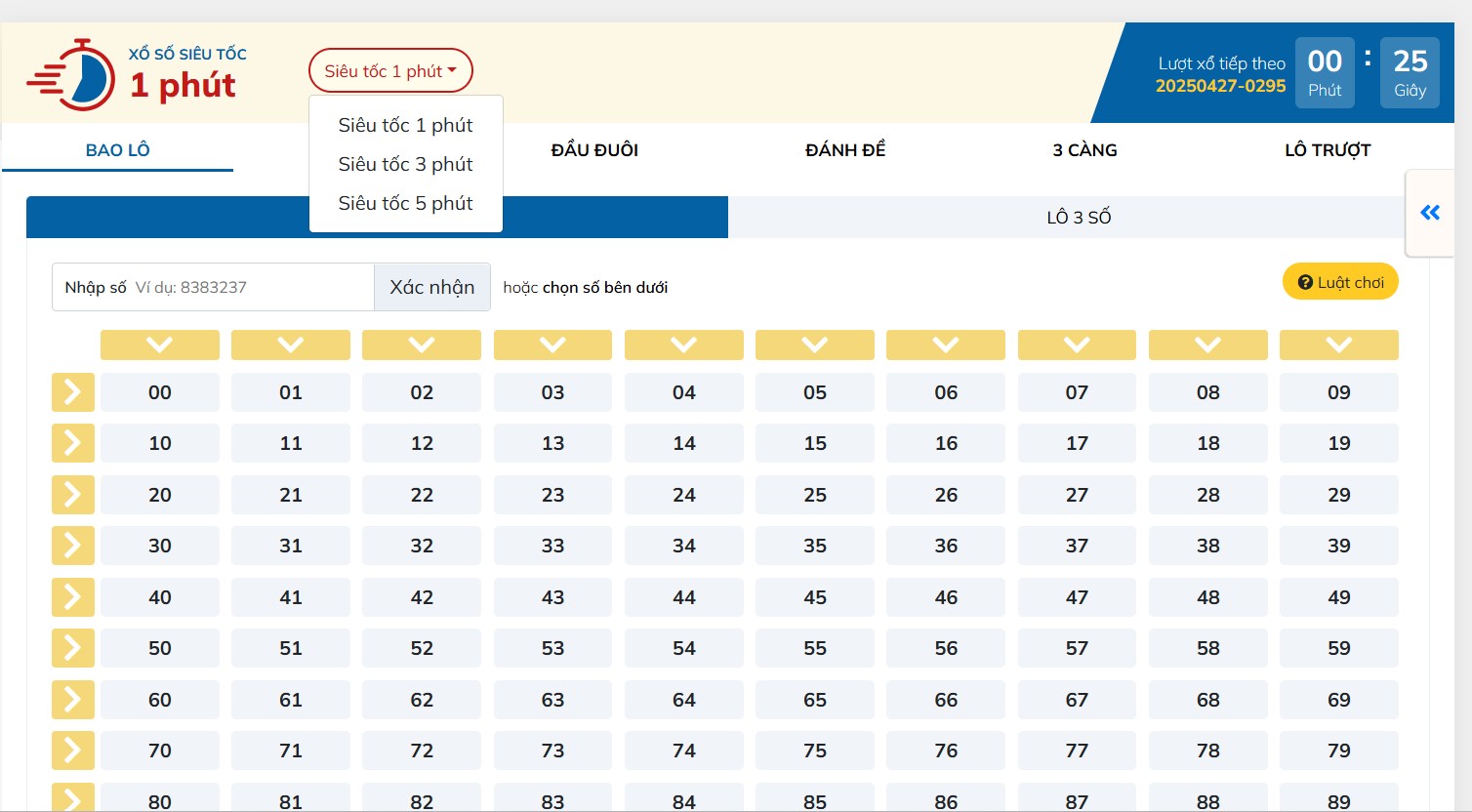 Lô đề siêu tốc SKy88 - dễ chơi, dễ trúng lớn