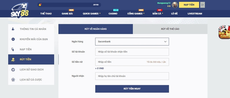 Phương thức rút thưởng nổ hũ dễ dàng