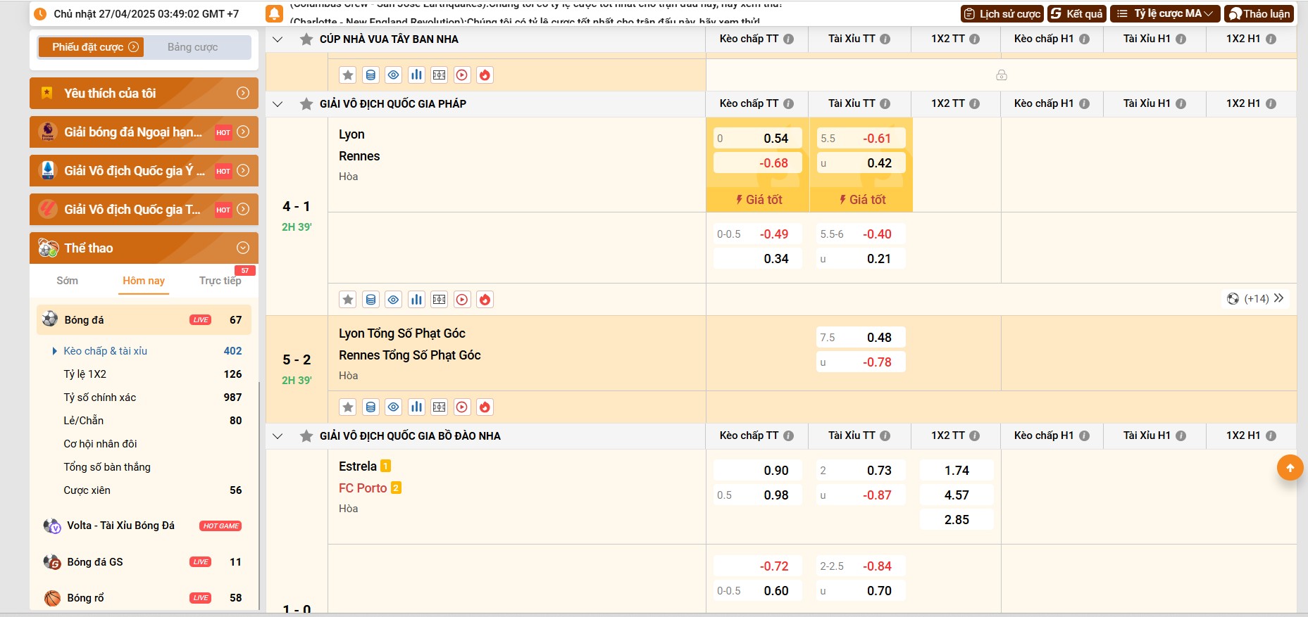 Những giải đấu hot liên tục được cập nhật tại K Sport
