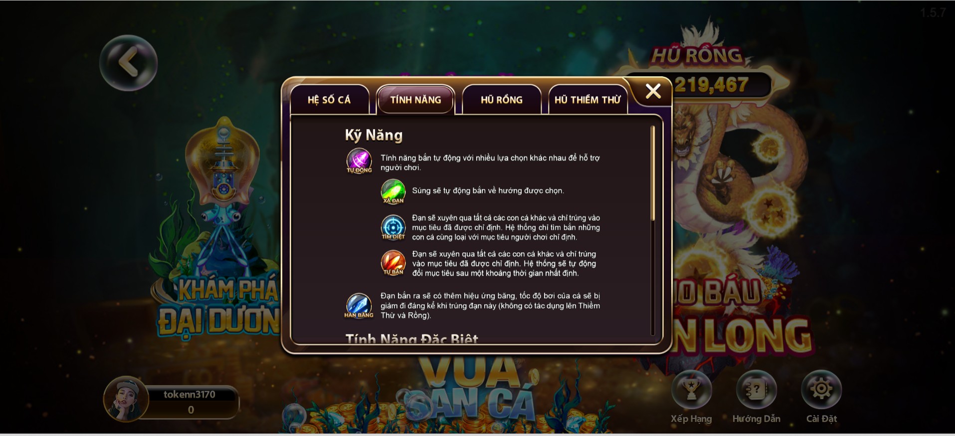 Vua Săn Cá Sky88 được tích hợp thêm nhiều yếu tố chiến thuật